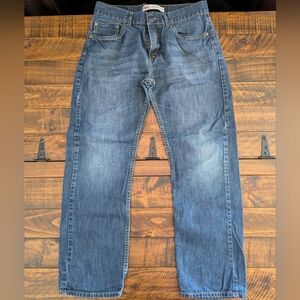 Levis 505 Regular Jeans Boys Tag Size 18 Reg 29X29 Straight Leg Blue Denim